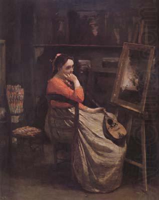Jean Baptiste Camille  Corot L'atelier (mk11) china oil painting image